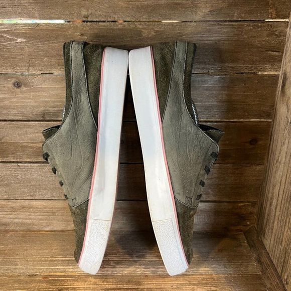 Mens Nike SB Zoom Stefan Janoski Olive Green‎ Suede Shoes Sneakers Size 14 M GUC main image 5